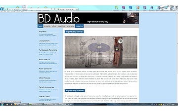 BD Audio website built by Internet Image, Kettering